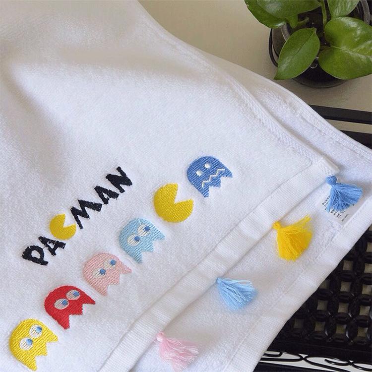 100% Cotton Sợi Cotton Tinh Chế Sợi Mảnh Nghề Thêu Khăn Mặt 100% Cotton Pac-Man Khăn Tắm Màu Trẻ Em Khăn Vuông Người Lớn Khăn Mặt