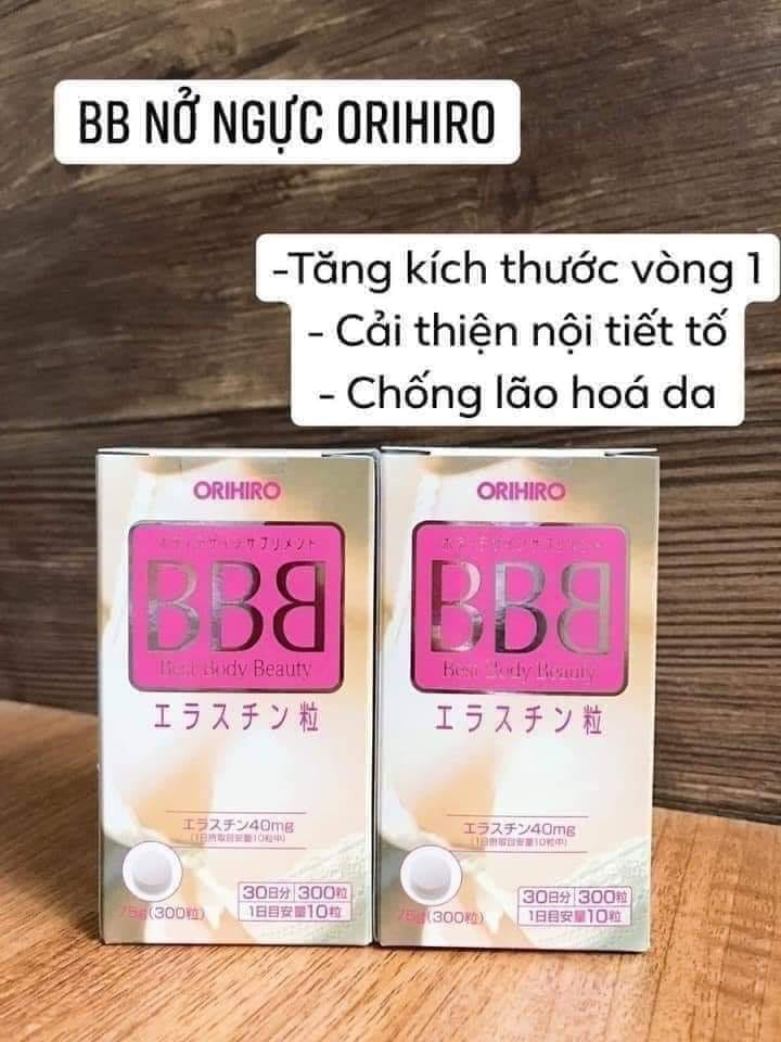 Viên uống nở ngực BBB Best Body Beauty Orihiro hộp 300 viên nội địa Nhật Bản