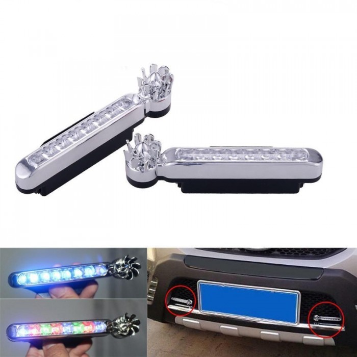 Combo 2 Đèn Led Năng Lượng Gió Trang Trí Ô Tô Cao Cấp