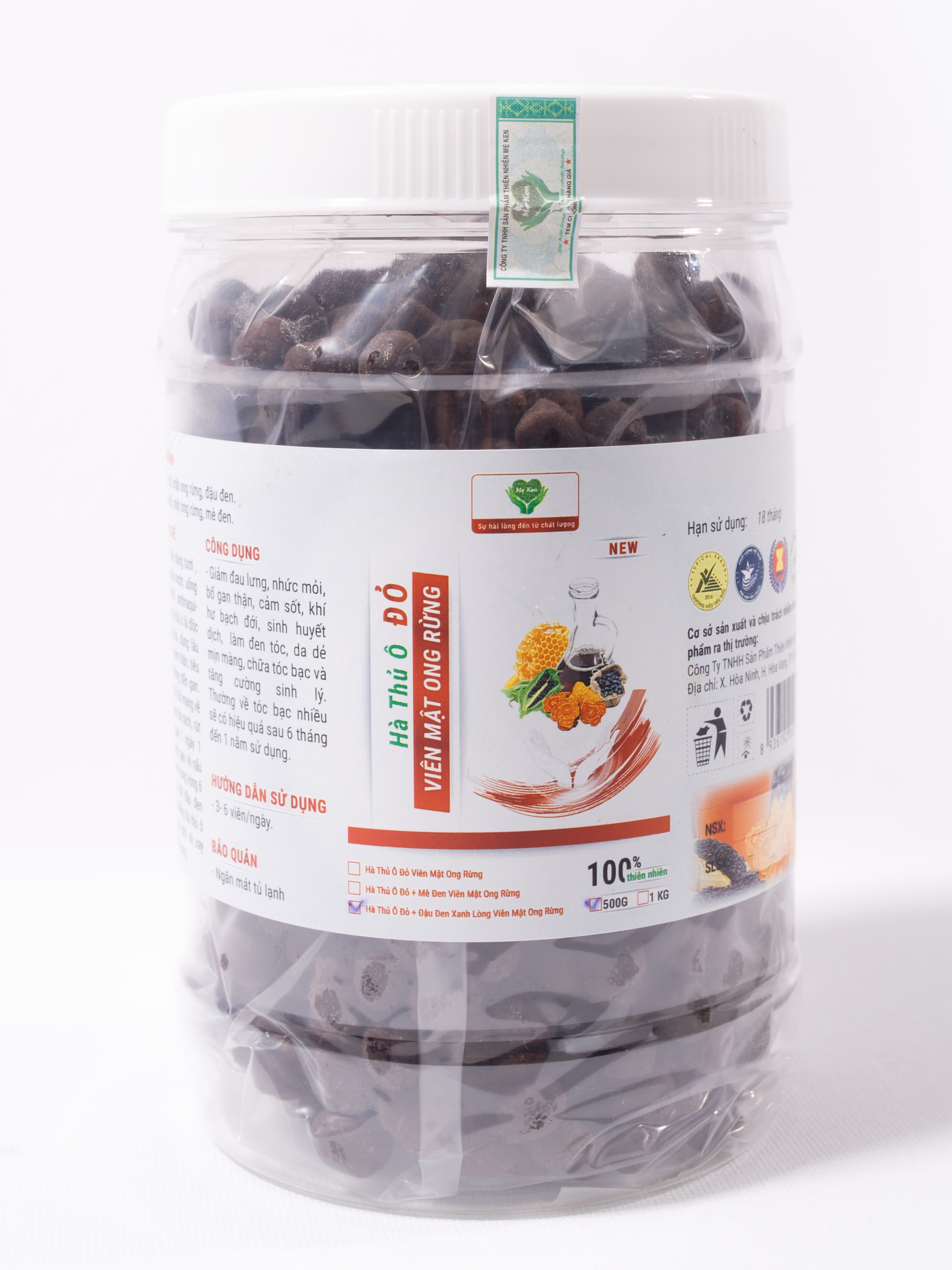 [HCM]HÀ THỦ Ô ĐỎ + ĐẬU ĐEN XANH LÒNG VIÊN MẬT ONG RỪNG MẸ KEN-GIẢM TÓC BẠC SỚM BỔ MÁU