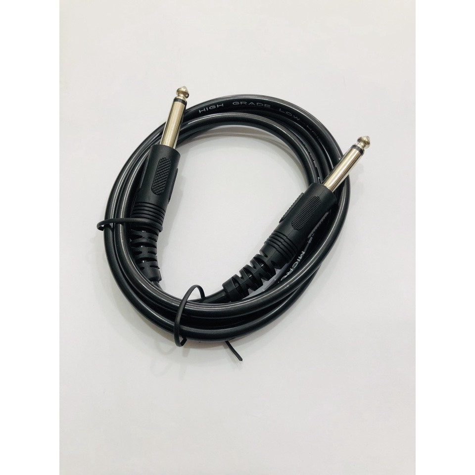 Dây 2 đầu jack 6ly, dài 1 mét màu đen (mono)