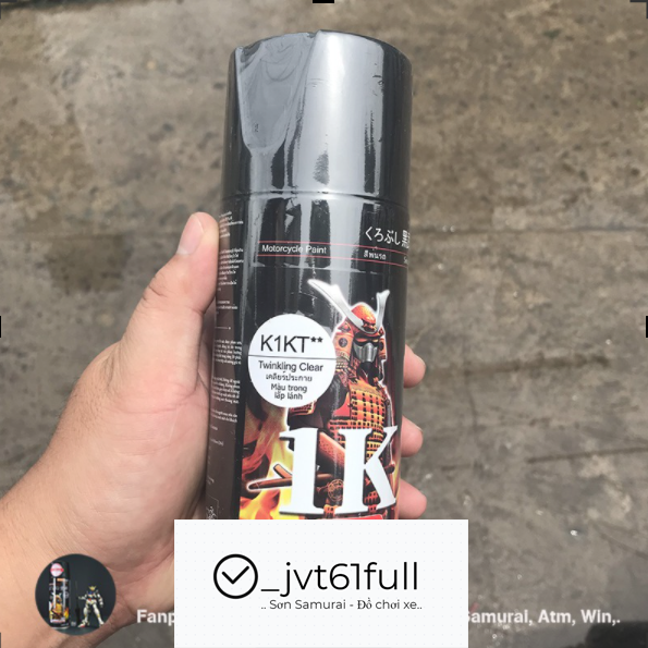 Sơn bóng Samurai K1KT có ánh kim tuyến lấp lánh