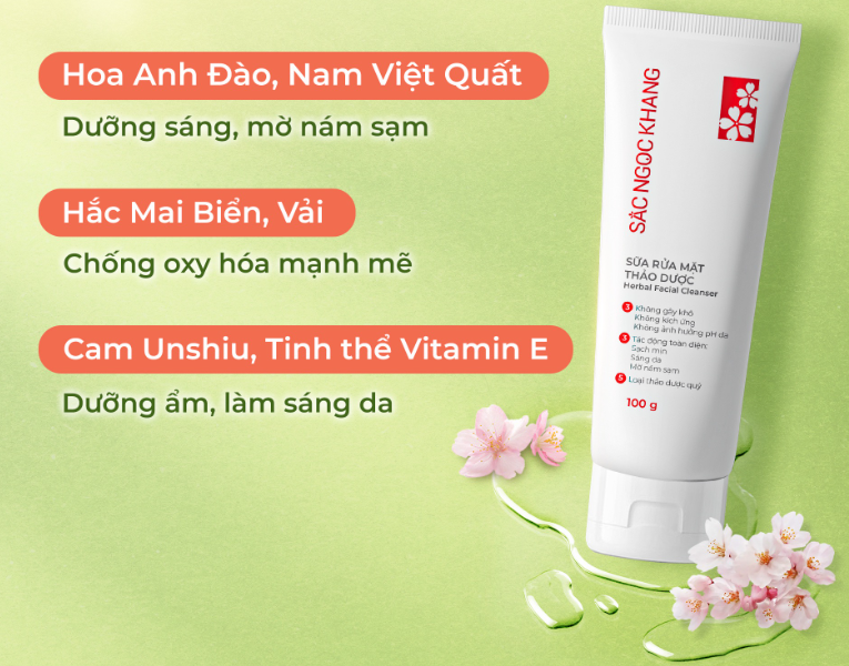 [HCM]Sữa rửa mặt Sắc Ngọc Khang (loại 100gr)