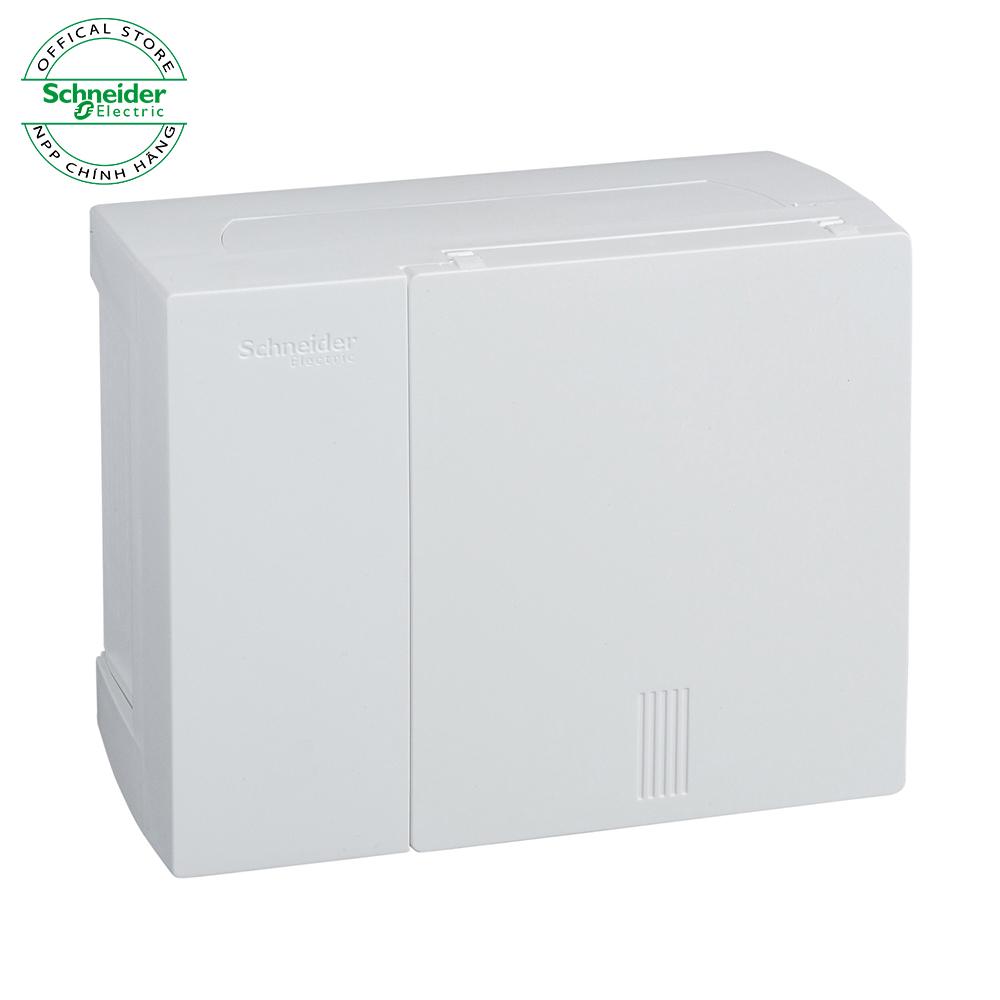 Tủ Điện Nhựa Gắn Nổi 6 đường - Mini Pragma cửa Trắng hoặc Cửa Mờ - 6 Mô đun 1 Hàng - Tủ bảng điện Schneider MIP12106; MIP12106T