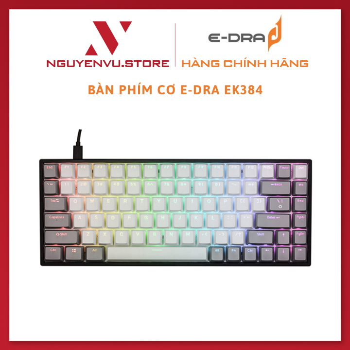 Mechanical keyboard e-dra EK384/e-dra EK384 triple mode (wired, wireless 2.4GHz, Bluetooth) -authentic