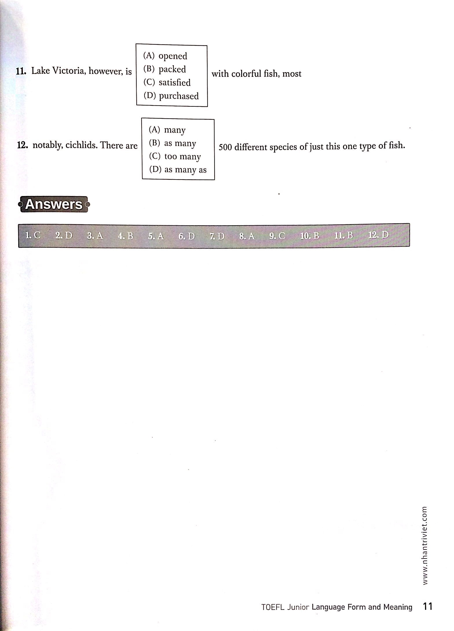 Fahasa - Toefl Junior Language Form And Meaning