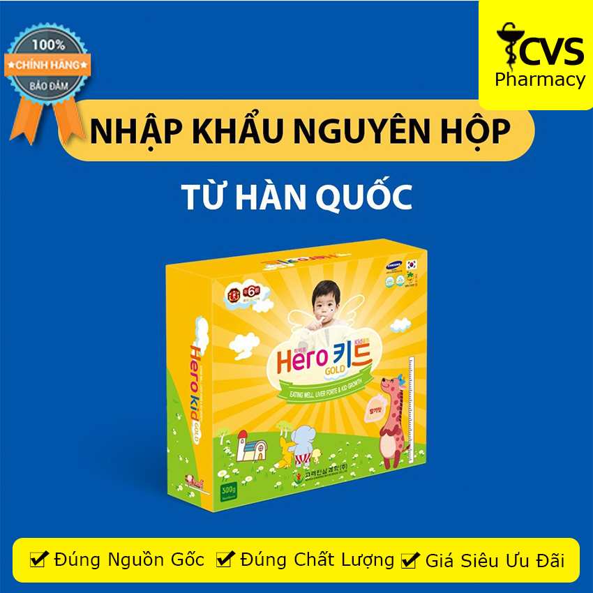 [HCM]Hero Kid Gold - Siro Hỗ Trợ Cải Thiện Biếng Ăn Tăng Chiều Cao Cho Trẻ - CVSPHARMACY