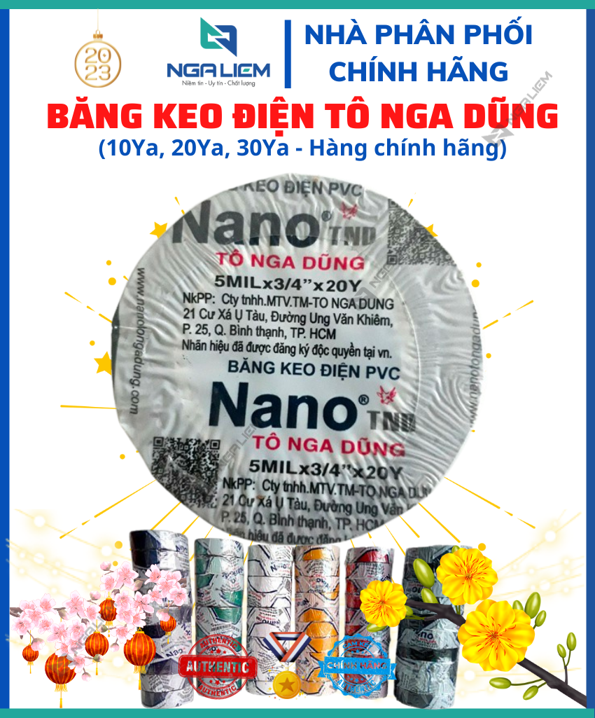 Băng keo điện 10ya, 20ya, 30ya tô nga dũng