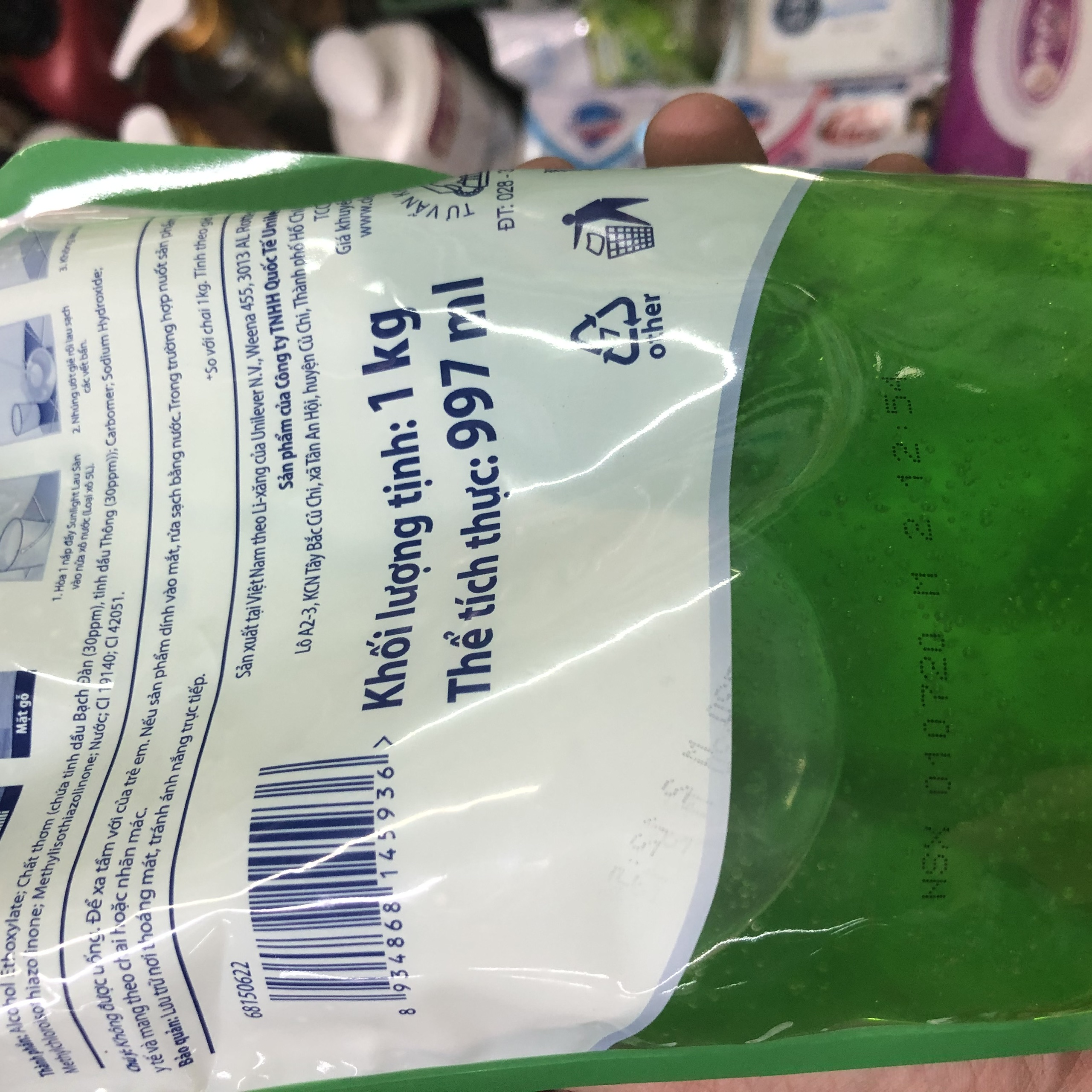 [HCM]Nước lau sàn Sunlight dạng túi 1kg