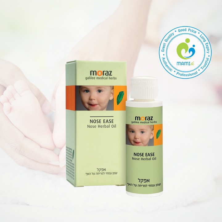 Tinh dầu bôi giảm sổ mũi, nghẹt mũi cho trẻ từ 1 tuổi Moraz Nose Ease, Israel