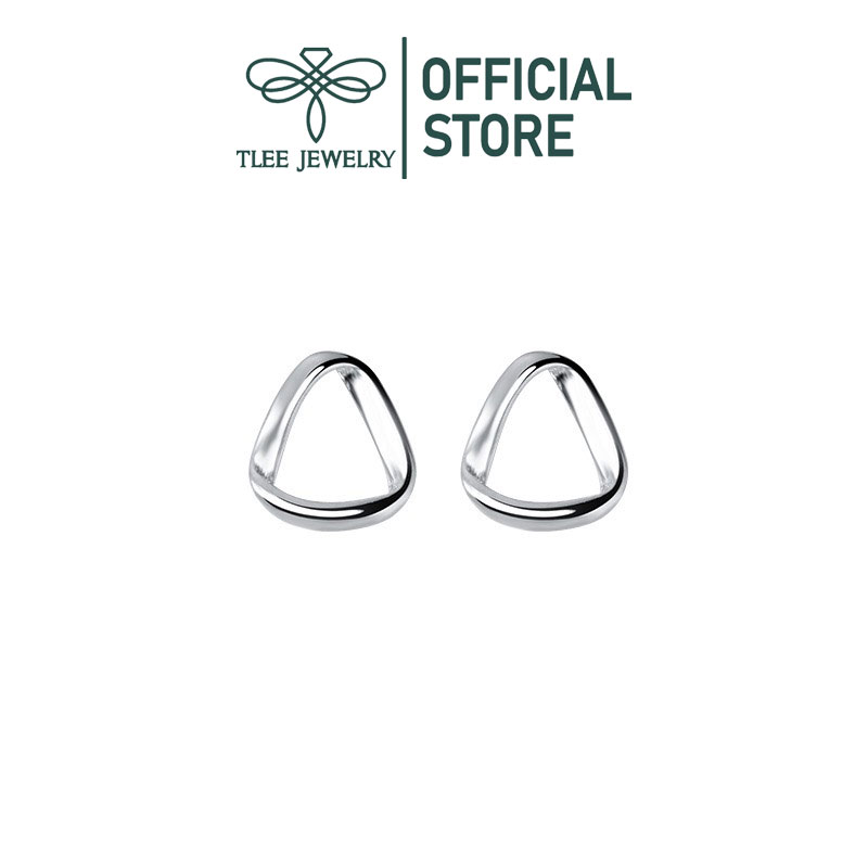 Khuyên tai bạc nữ TLEE tam giác xoắn basic TleeJewelry B0260