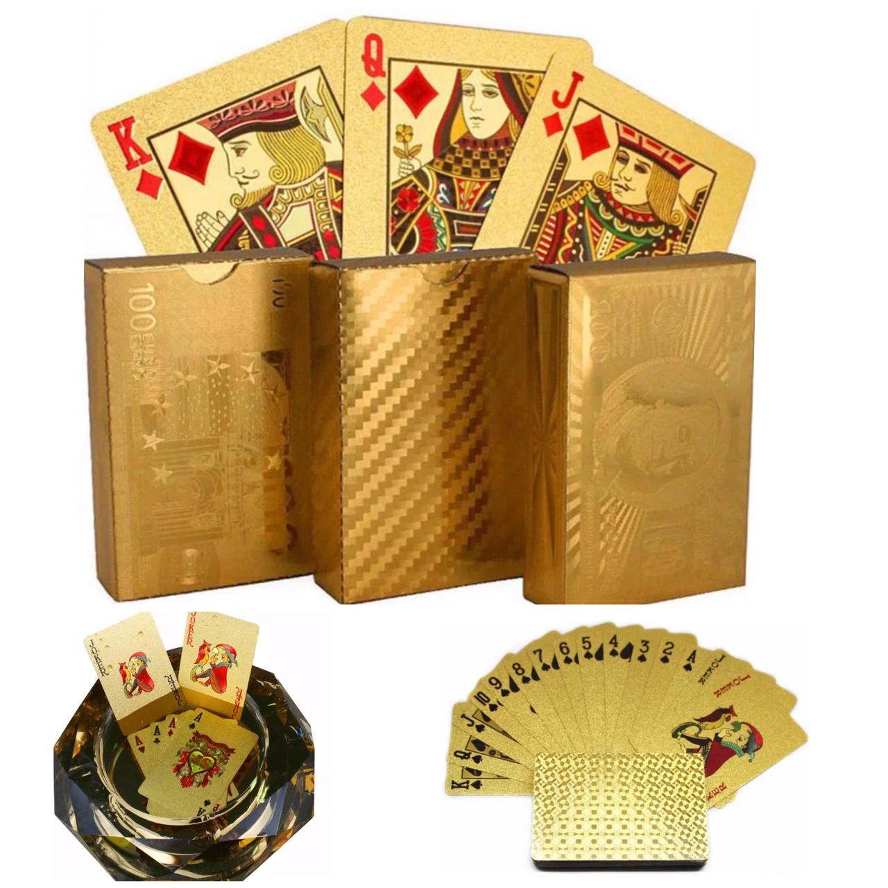 [HCM]BỘ BÀI POKER NHỰA PVC NHŨ VÀNG CHỐNG THẤM NƯỚC kèm hộp đựng
