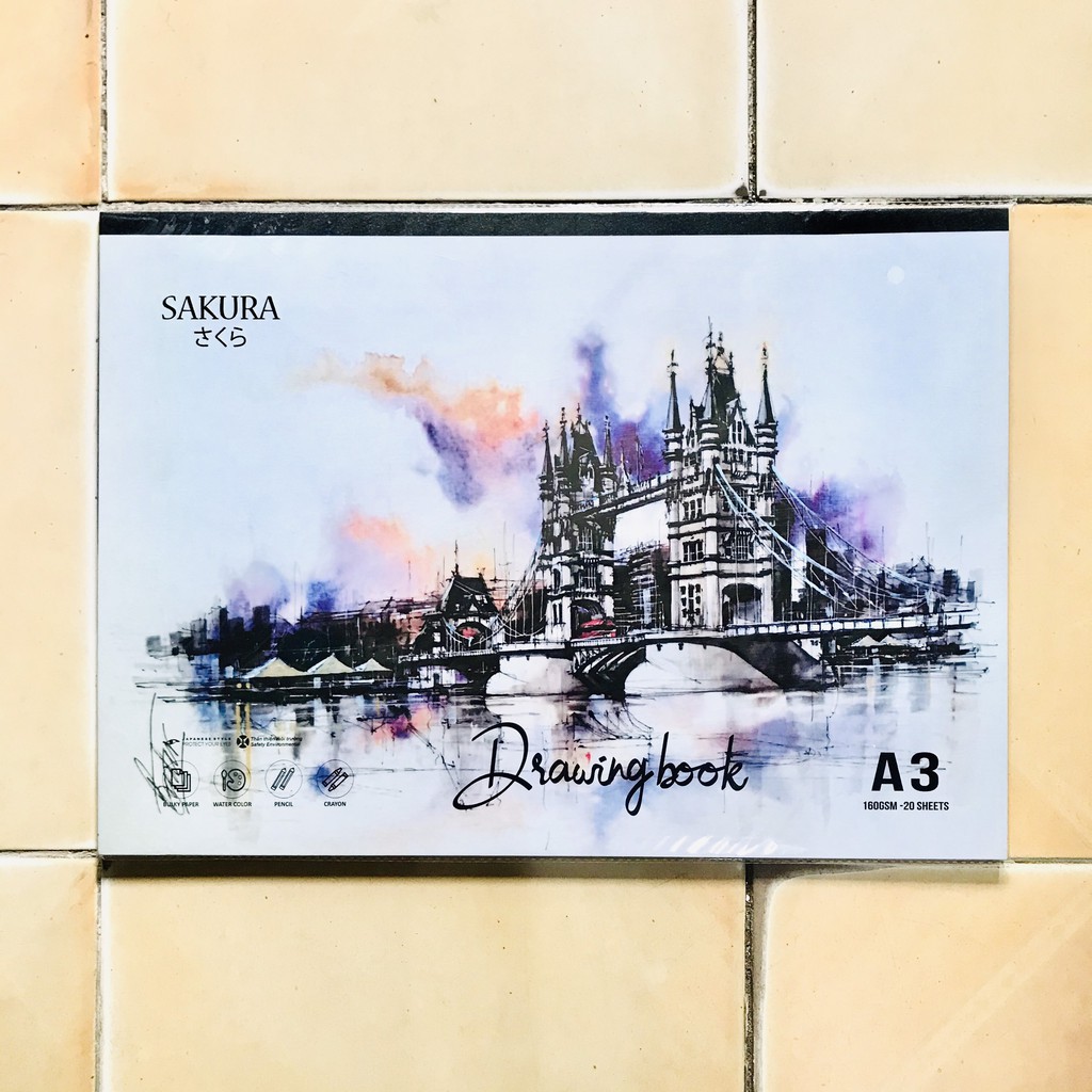 Vở vẽ Sakura khổ A3 - 20 tờ