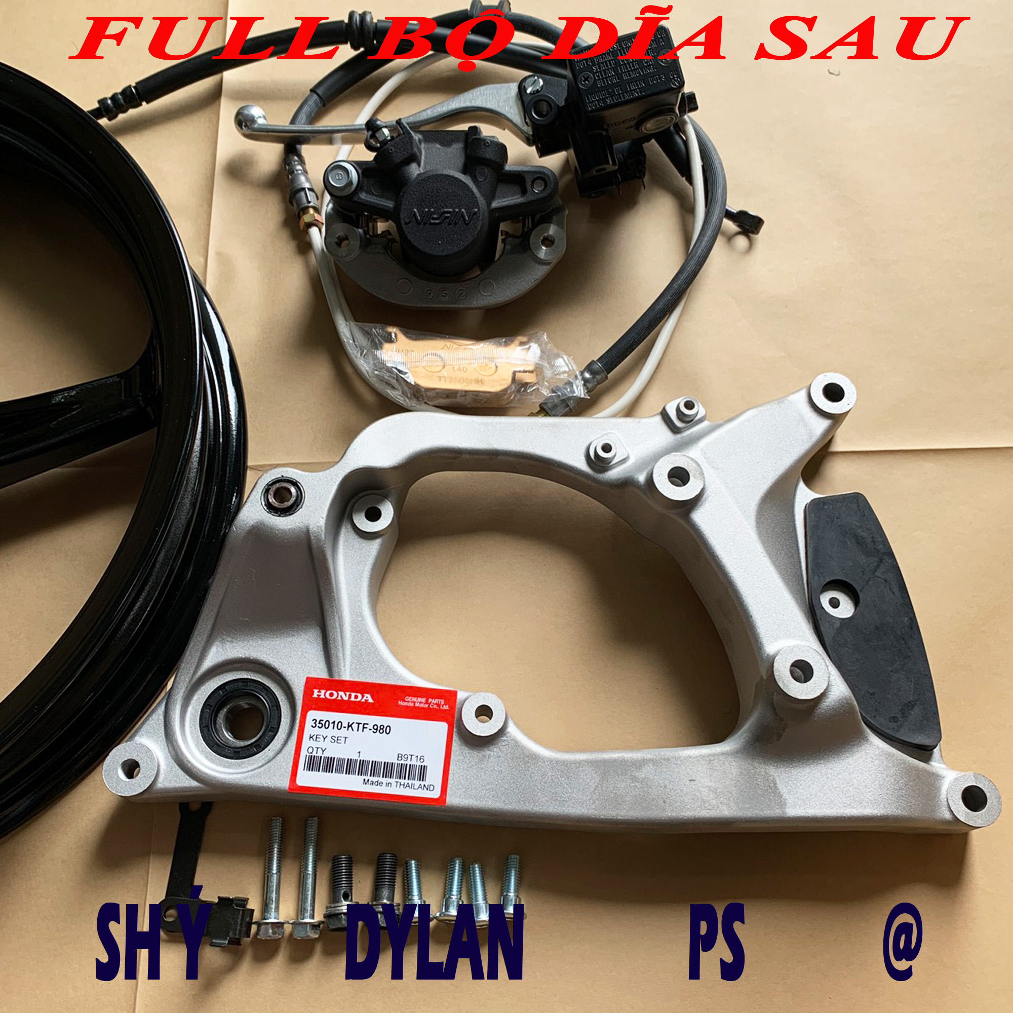 [Trả góp 0%]Full bộ thắng dĩa sau cho SH Ý Dylan PS A Còng