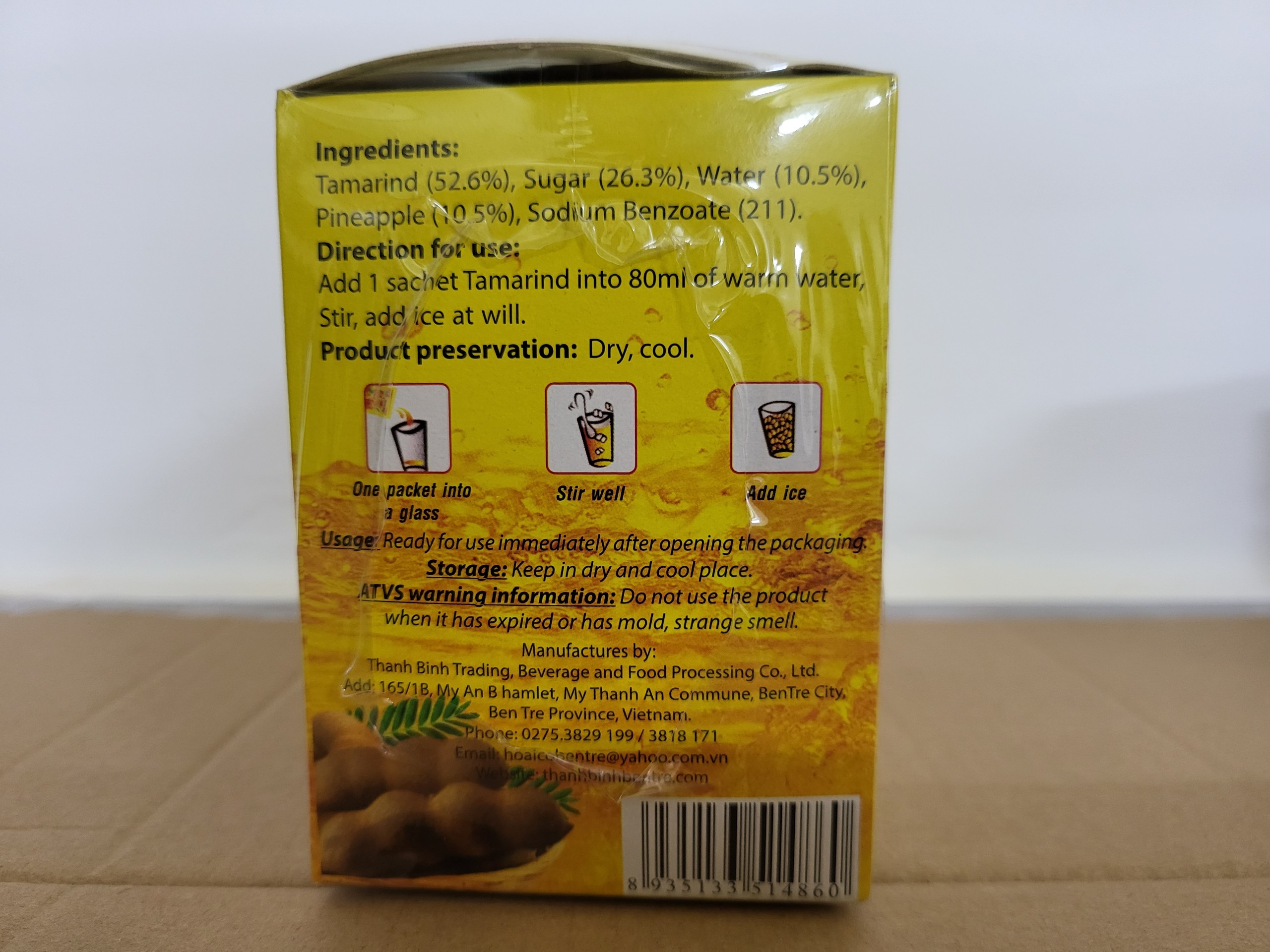 [Hộp Giấy 900g] ĐÁ ME (THÁI LAN HẠT MỀM) [VN] THANH BÌNH Thai Iced Tamarind