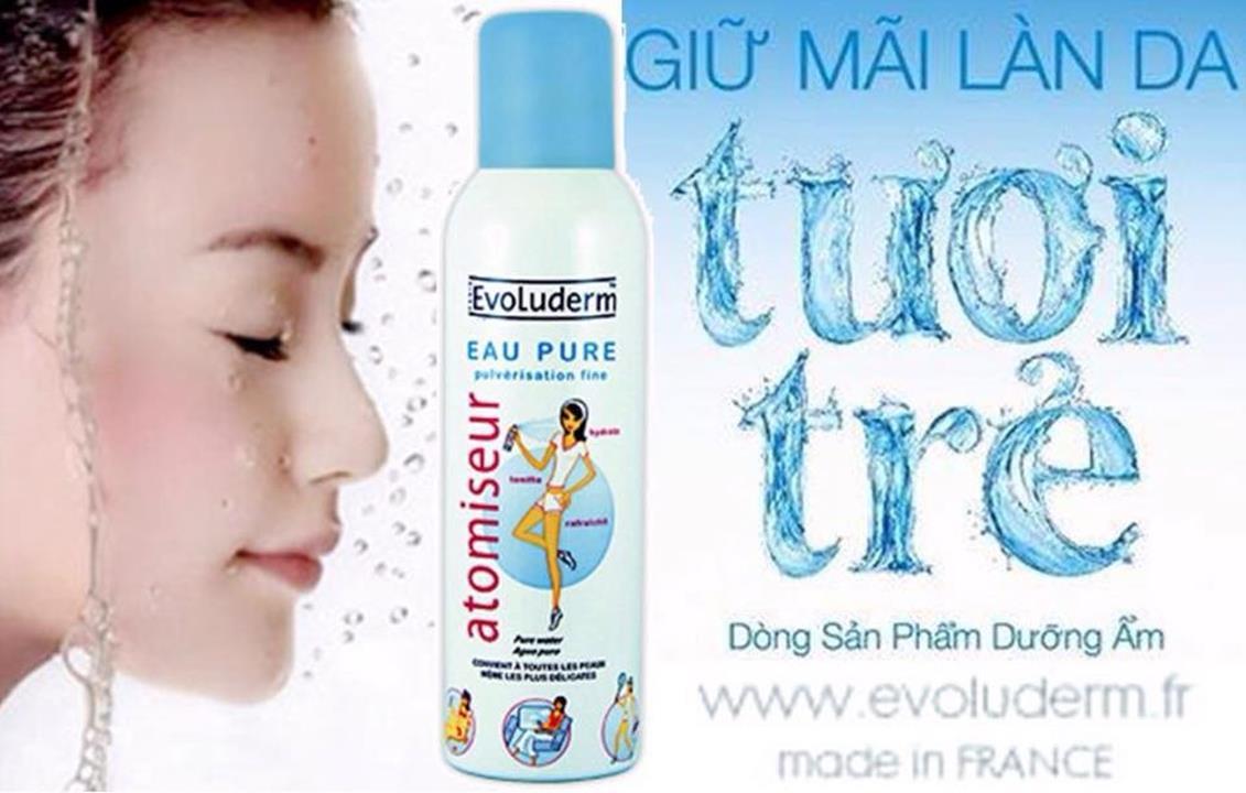 Xịt Khoáng Evoluderm Atomiseur Eau Pure 150ml