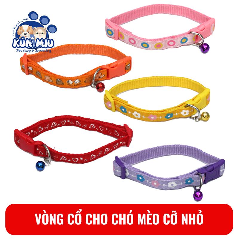 [Hoàn Tiền 10%] Vòng cổ chuông cho chó mèo Kún Miu độ rộng 1.5cm nhiều họa tiết
