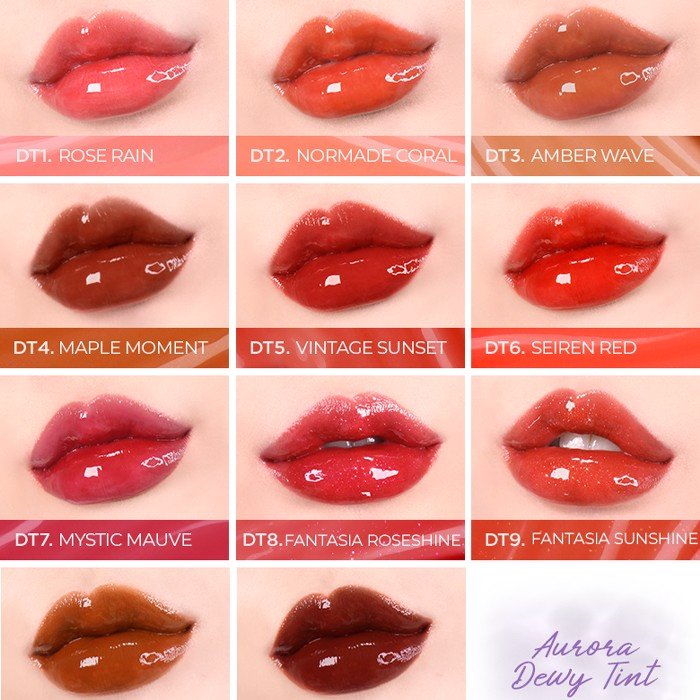 (Sẵn 9 màu) Son Tint Bóng Merzy Aurora Dewy Tint