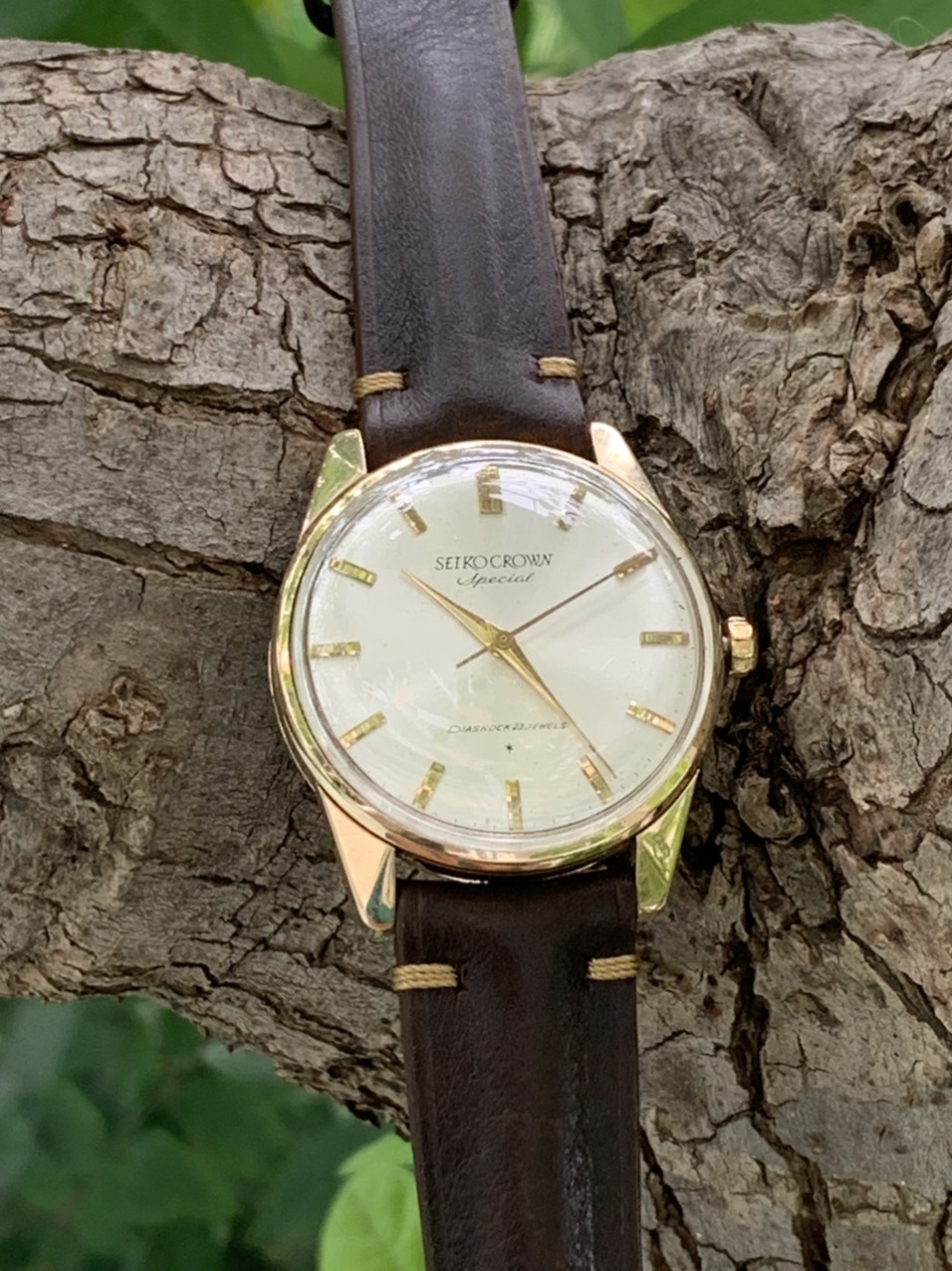 [HCM]Đồng hồ nam SEIKO CROWN bọc vàng toàn thân