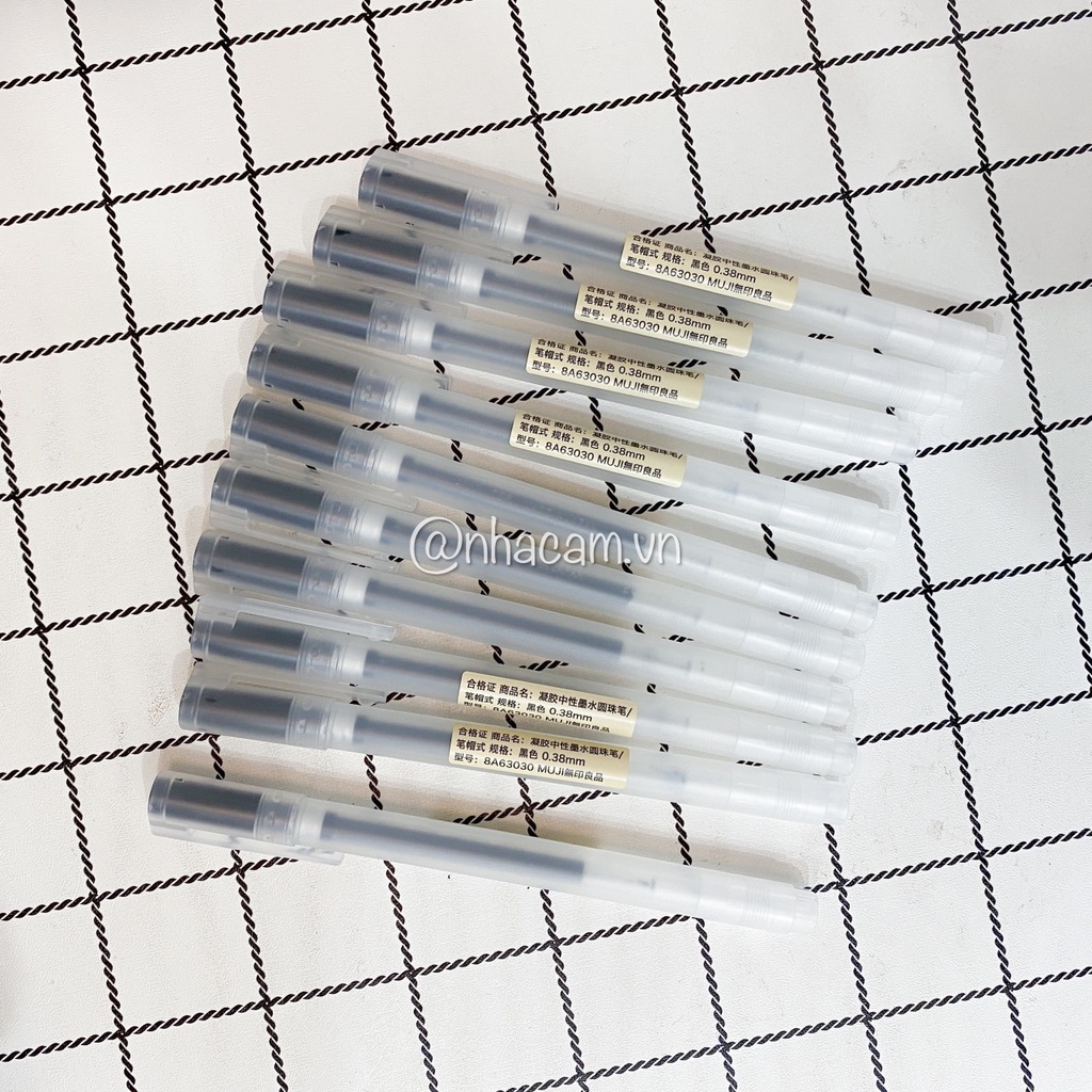 [Lẻ 1] Ruột Refill Bút Gel Muji Nhà Cam (Pick Store, Có Bill)