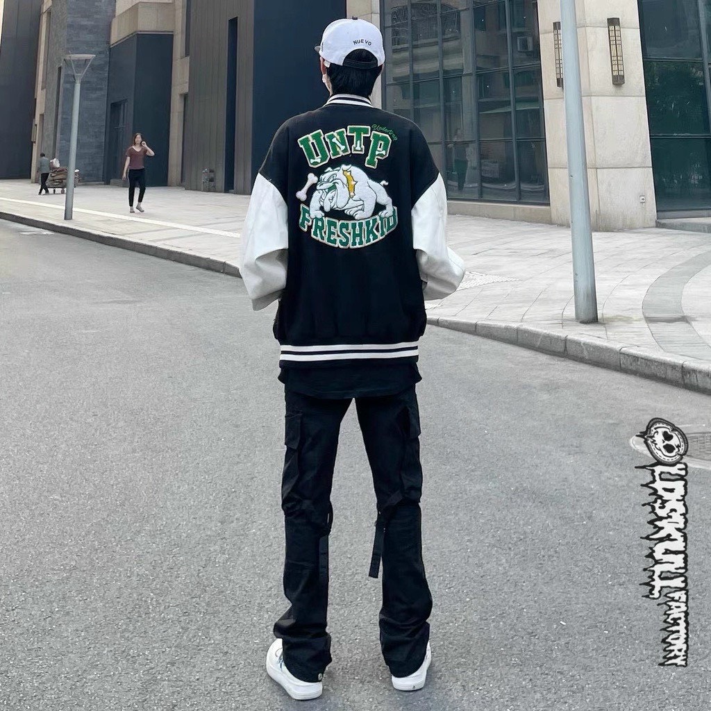 Áo Khoác "U7" bomber bóng chày basic nam nữ form rộng Local Brand