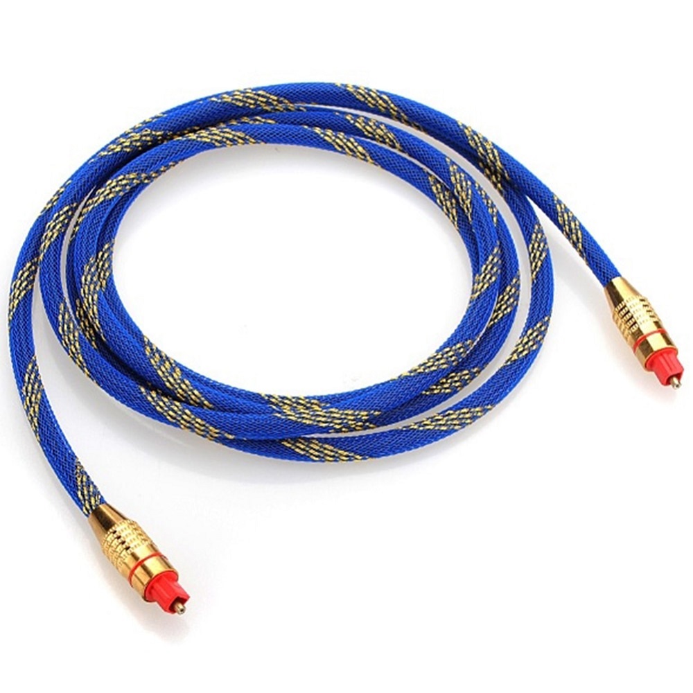 Cáp quang âm thanh Toslink Optical 2m (Xanh Phối Vàng)