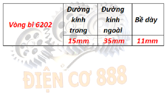 Vòng bi 6202 15x35x11 (BEARING 6202)