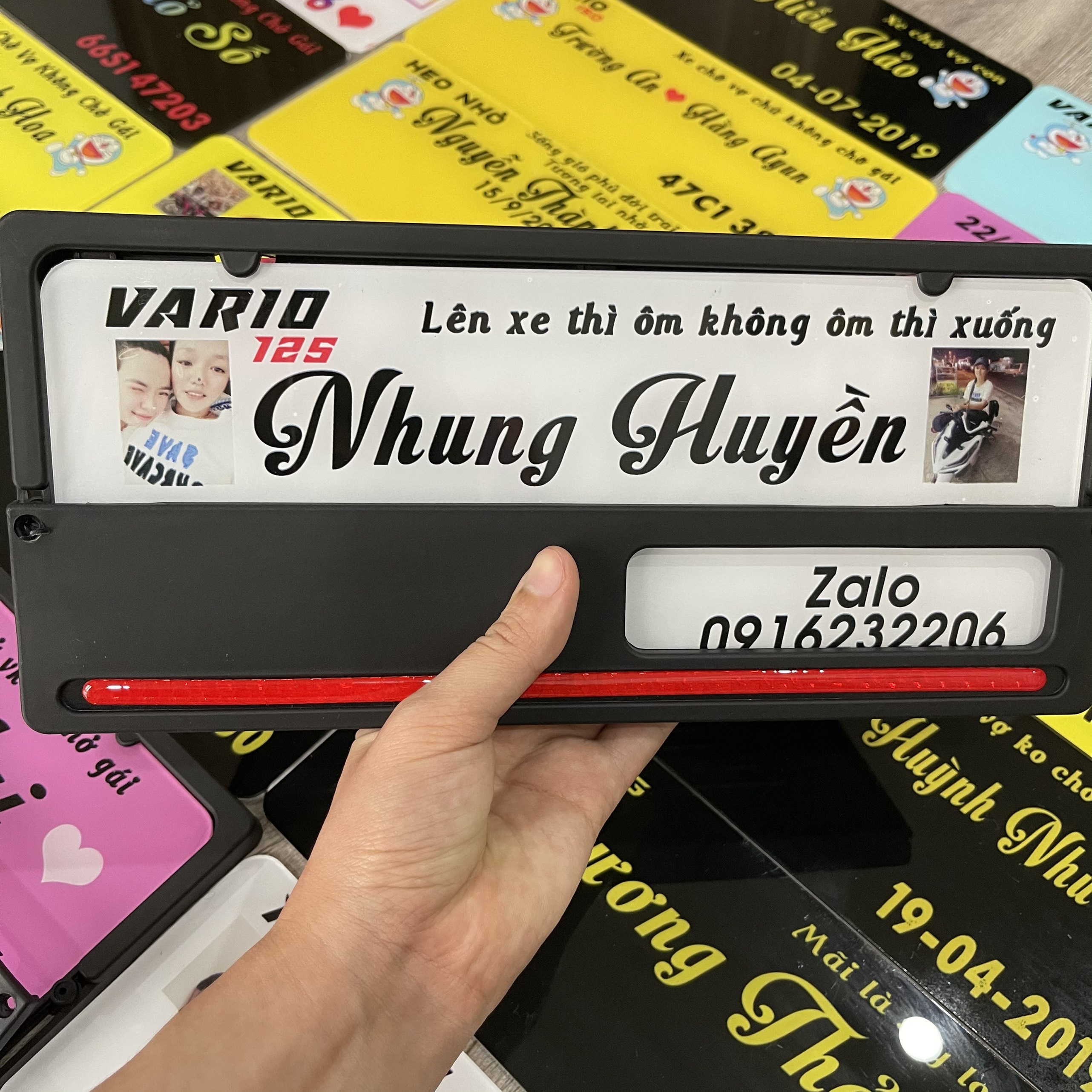 Bảng tên xe máy kiểu Indo full phụ kiện