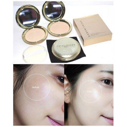Phấn phủ siêu mịn geo catalinageo golden pact vàng hàn quốc