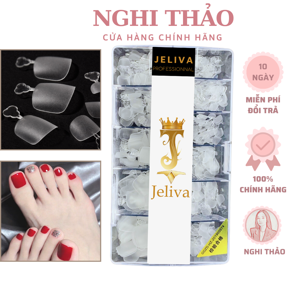 Móng úp chân nhám Jeliva hộp 500 móng