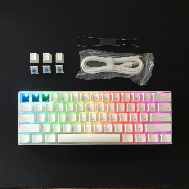 ✵ RK61 RGB HOTSWAP - Bàn Phím Cơ không dây Royal Kludge RK61 RGB kết nối 3 chế độ
