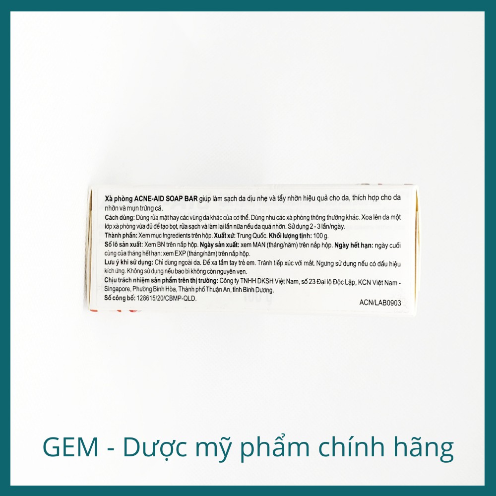 Xà phòng giảm mụn trứng cá Acne - Aid Bar