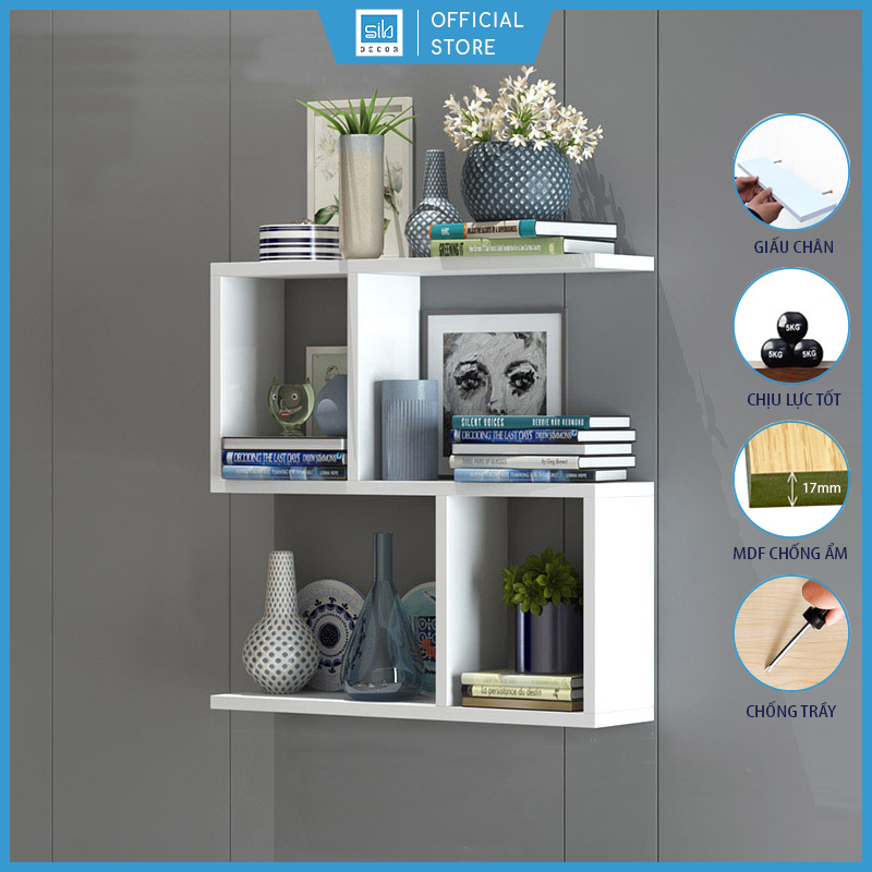 Kệ Để Đồ Trang Trí, Để Sách Treo Tường Đơn Giản SIB Decor
