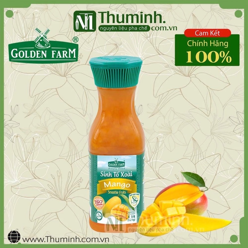 Sinh Tố Golden Farm Chai 1Lít ( Đủ Mùi)
