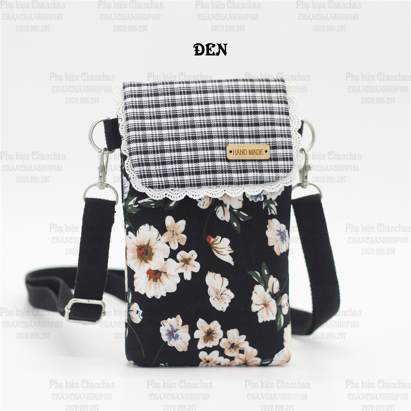 Túi điện thoại Hoa Lily 3 ngăn 96k