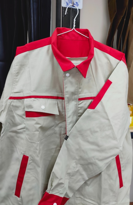 Bộ quần áo Bảo Hộ Lao Động - Xám lé Đỏ - Xám lé Xanh -  Vải PanZim Hàn Quốc đẹp - Ảnh chụp thật sản phẩm
