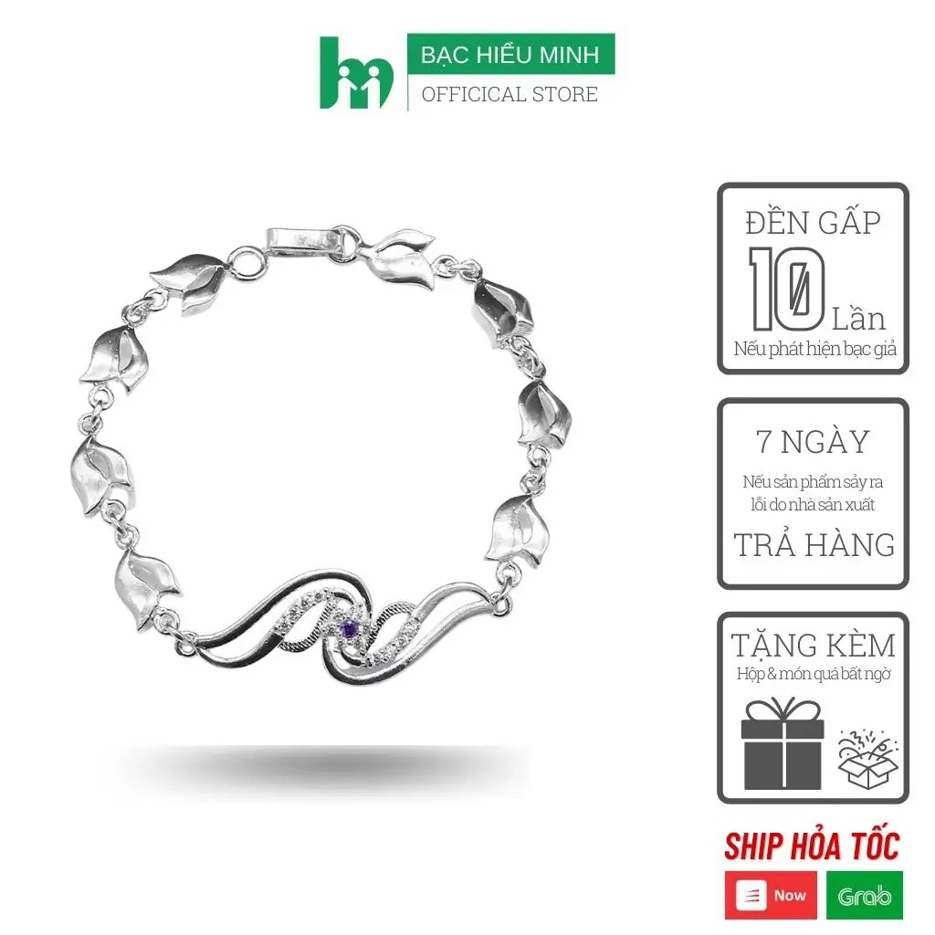 Lắc tay nữ LTU303P BẠC HIỂU MINH bạc ý