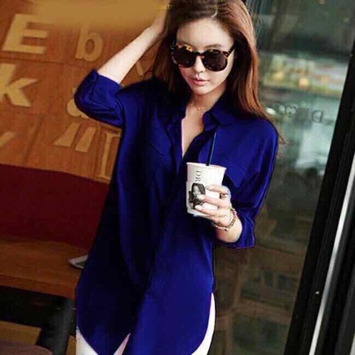 Áo Sơ Mi Xẻ Tà Xinh Xắn