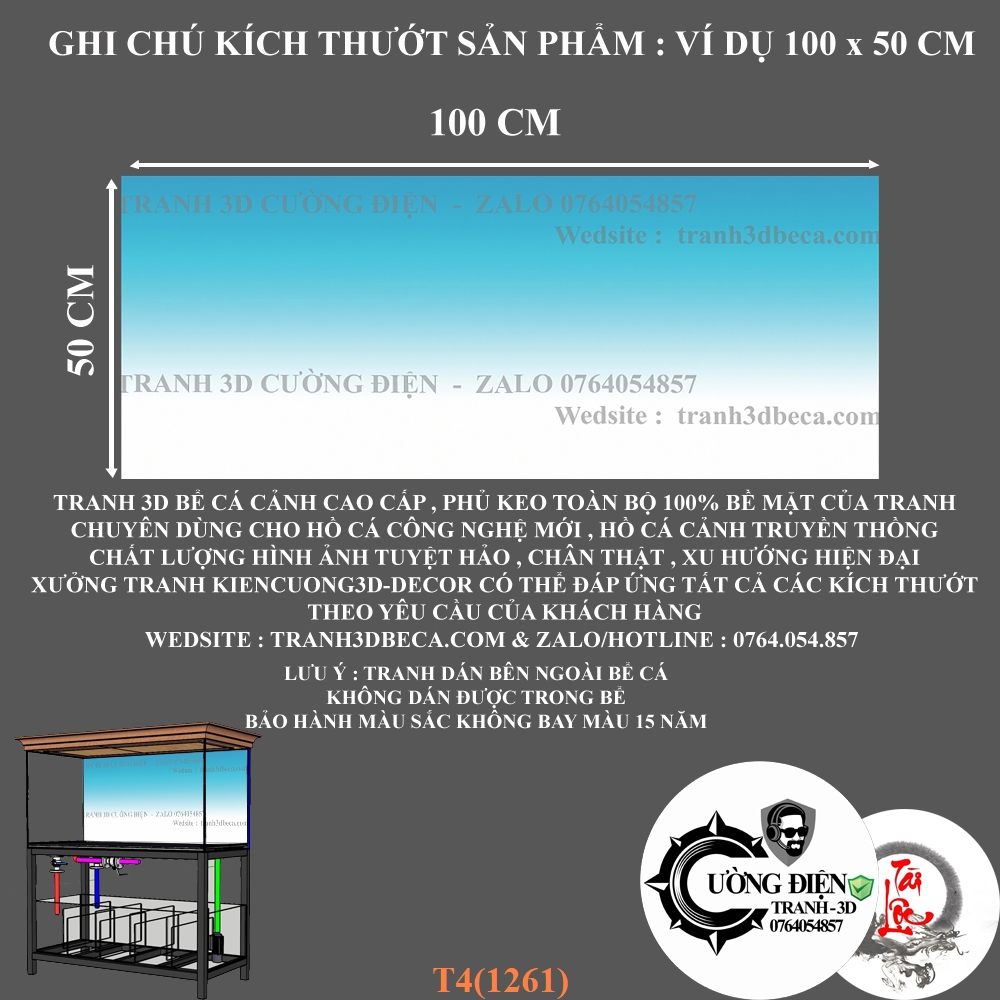 tranh 3d bể cá ADA
