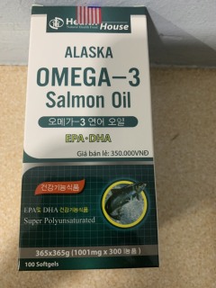 (chính hãng) Dầu cá Alaska omega 3 salmon oil giúp bổ sung dưỡng chất giúp bổ não, tăng cường thị lực, giảm nguy cơ mắc bệnh tim mạch cam kết hiệu quả hộp 100 viên thumbnail