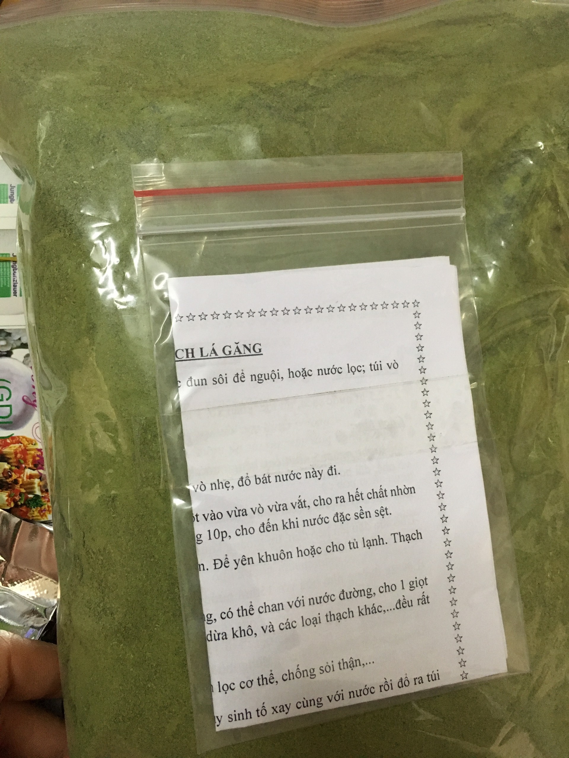 Bột lá găng, bột thạch xanh 100g loại 1