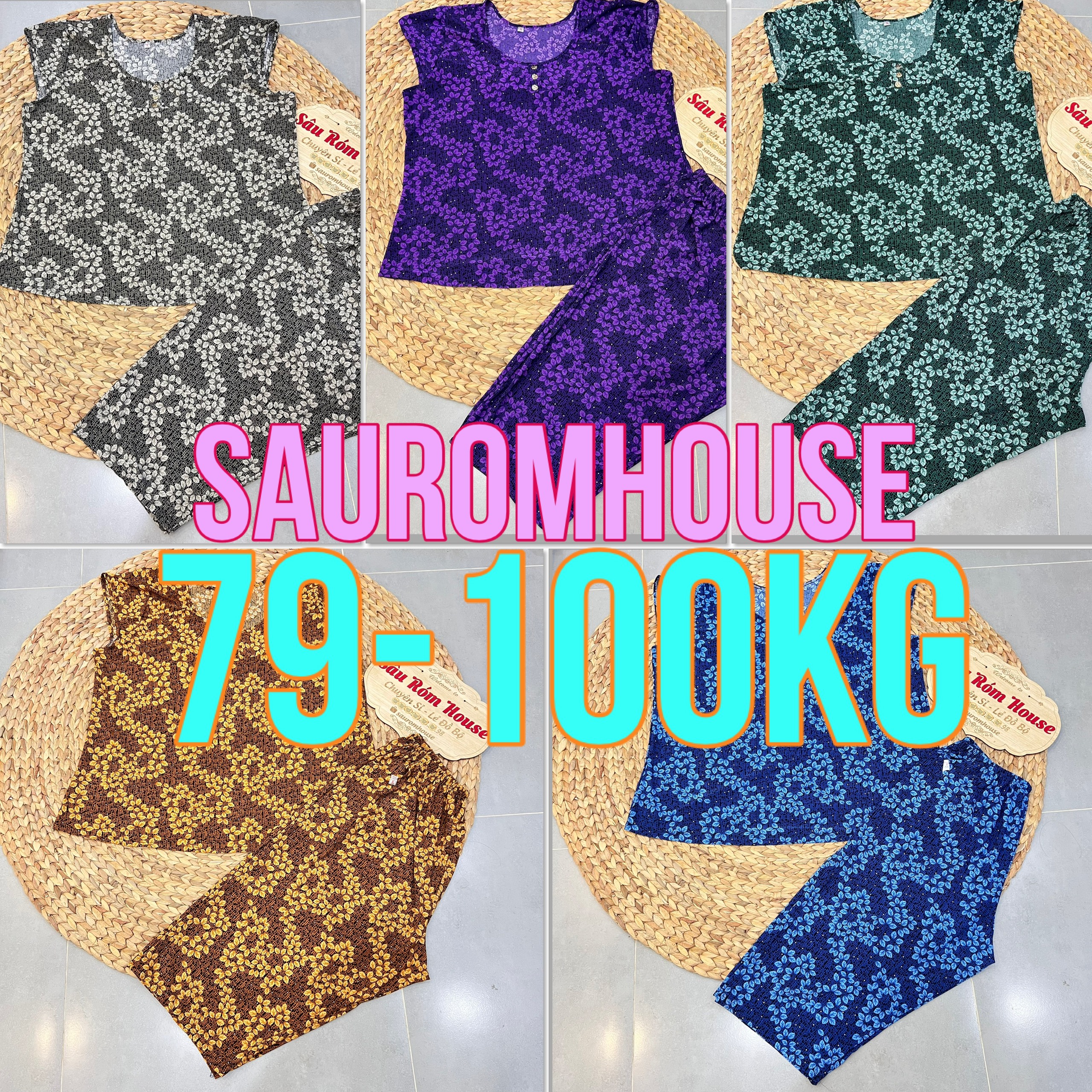 [BIGSIZE 7,8: 75-100kg] Bộ trung niên thun lạnh quần lửng