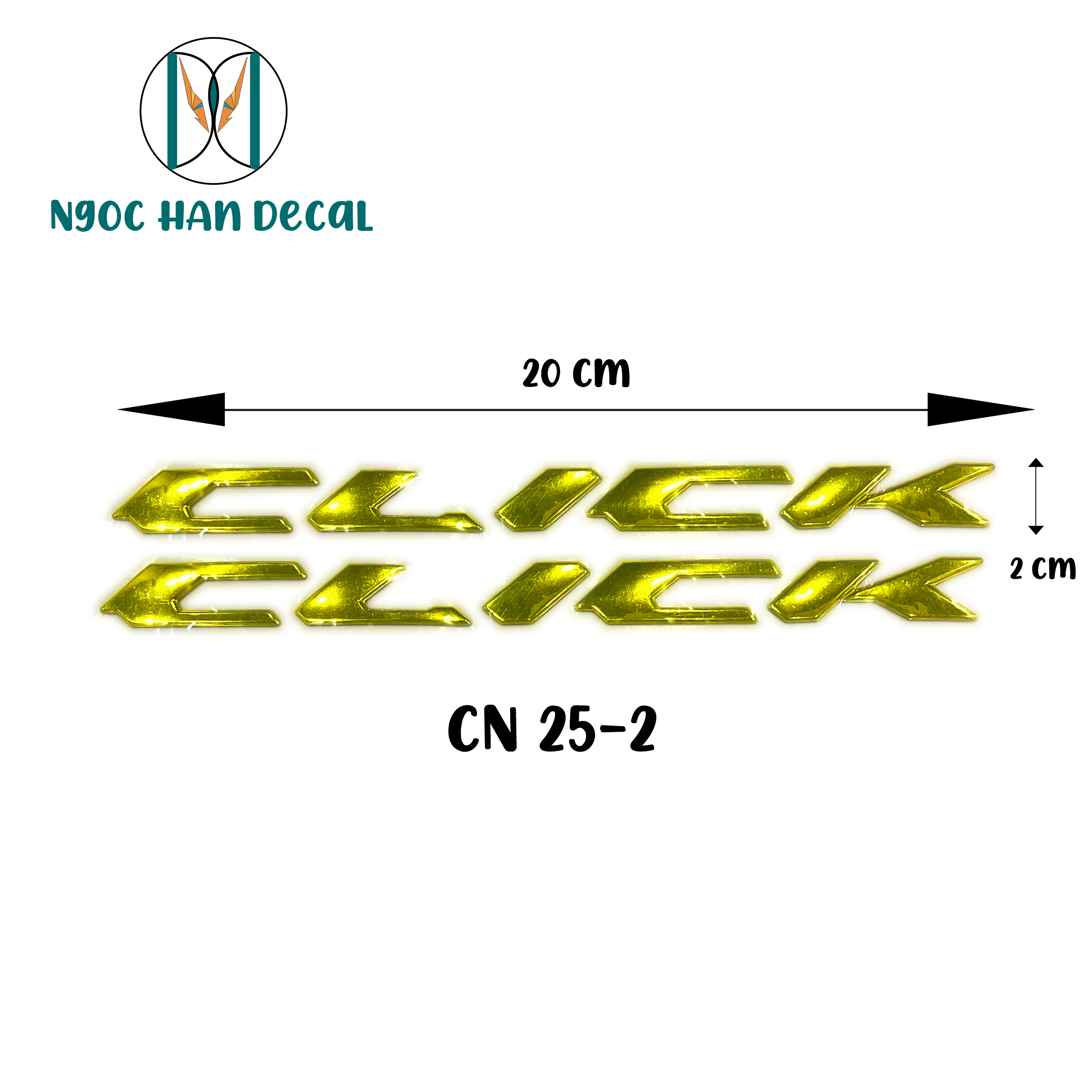 Cặp tem chữ Honda CLICK 125i & 150i