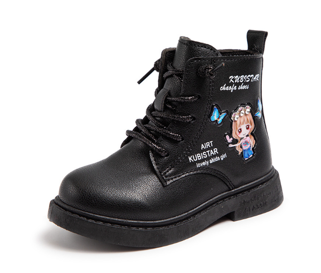 Giày Boot da cho bé gái ( hình công chúa ) phong cách hàn quốc (mẫu mới nhất ) -GB245
