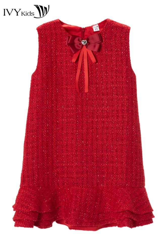 Đầm tweed bé gái dáng suông ivy moda ms 41g1413