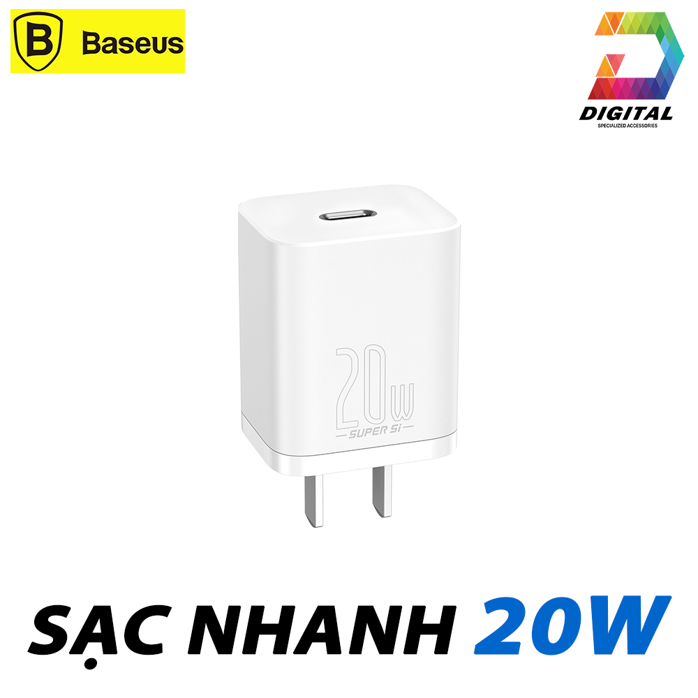 Củ Sạc Nhanh PD 20W Baseus Super Si Chính Hãng
