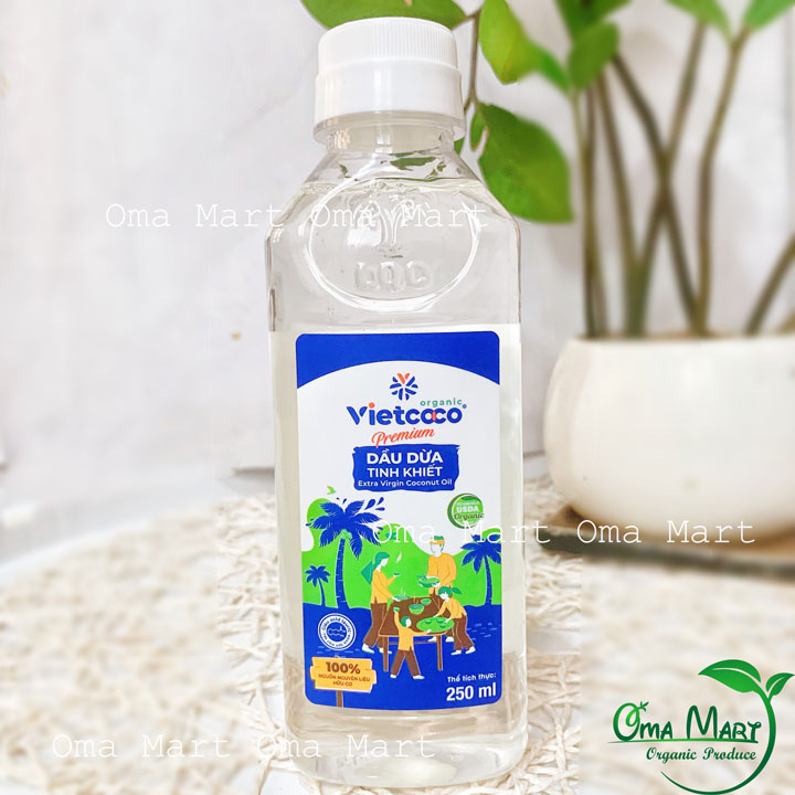 Dầu dừa tinh khiết hữu cơ Vietcoco 250ml