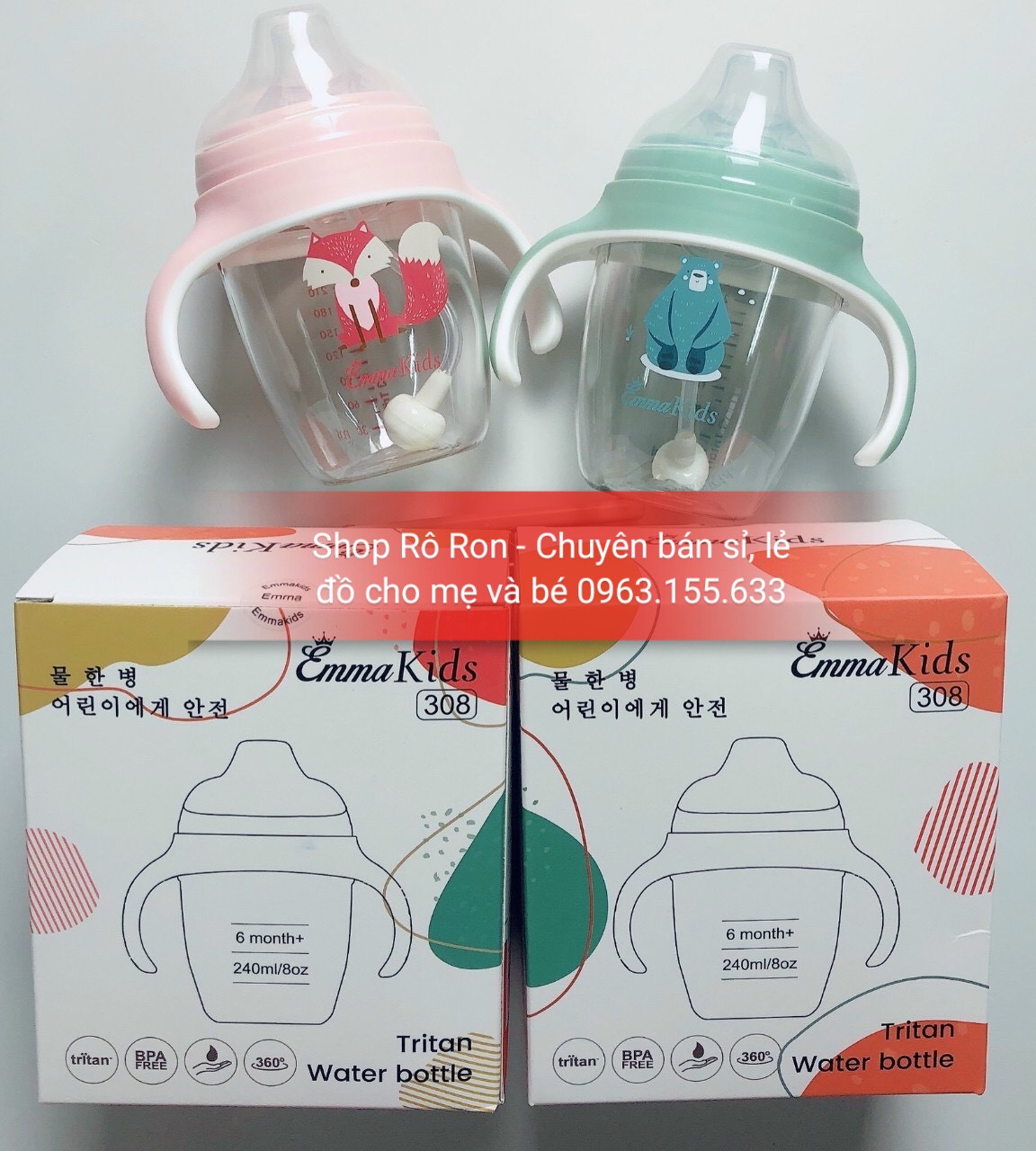 BÌNH TẬP UỐNG CHỐNG SẶC EMMA CHO BÉ