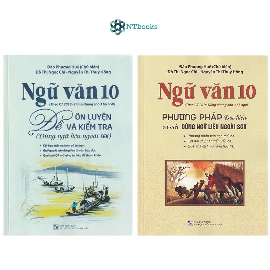 Combo 2 cuốn sách Ngữ Văn 10 đề ôn luyện và kiểm tra + Phương pháp đọc hiểu và viết - NTbooks