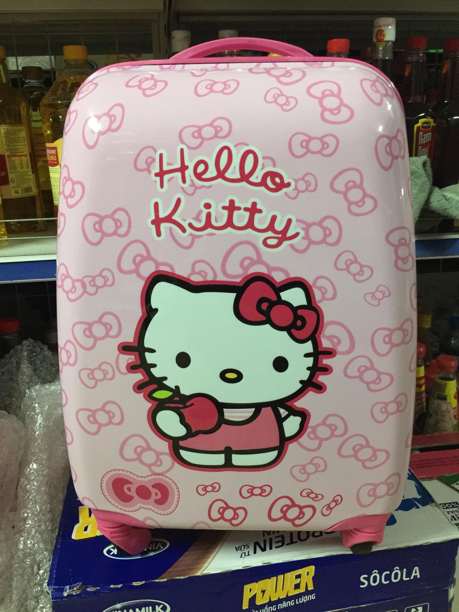 VALI HELLO KITTY 18 INCH (IN 2 MẶT) , VALI CHO BÉ GÁI